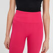 Legging taille haute côtelé rose cerise femme