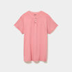 T-shirt col tunisien manches courte vieux rose homme