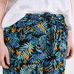 Short fluide ceinturé noir femme grande taille