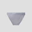 Lot 3 culottes en coton détail dentelle gris femme