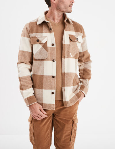 Surchemise droite 2 poches Creeks beige homme
