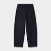 Pantalon ballon taille haute bleu fonc&eacute; femme