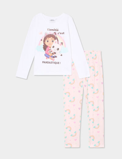 Ensemble pyjama Gabby Maison magique blanc fille