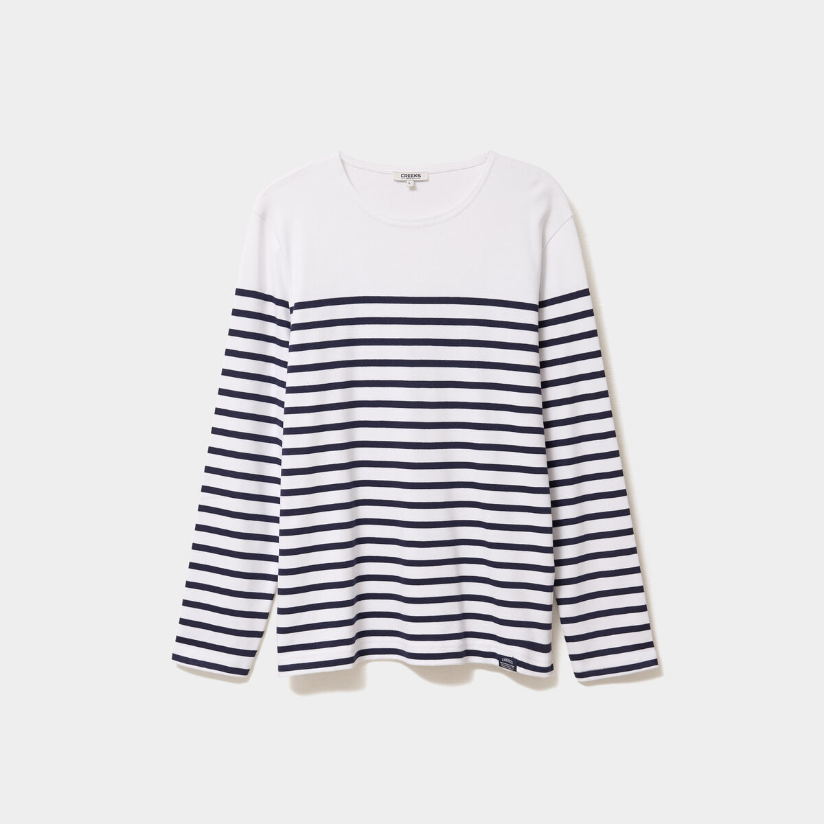 T-shirt manches longues coton blanc homme