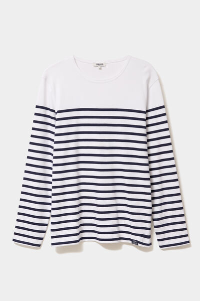 T-shirt manches longues coton blanc homme