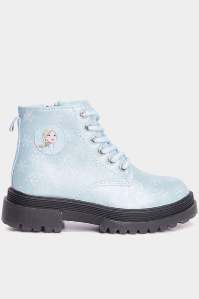 Bottines &agrave; lacets Reine des neiges bleu fille