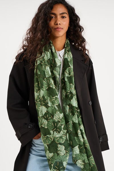 Foulard vert kaki femme
