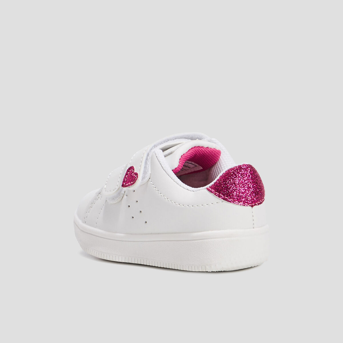 Tennis à scratch blanc bébé fille
