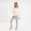 Ensemble pyjama 2 pi&egrave;ces coton blanc femme