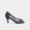 Escarpins talons et mesh Mosquitos noir femme