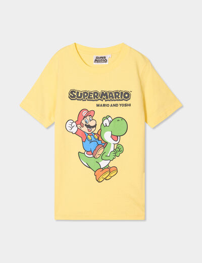 T-shirt manches courtes coton Mario jaune garçon