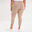 Legging corsaire taille &eacute;lastiqu&eacute;e sable femme grande taille