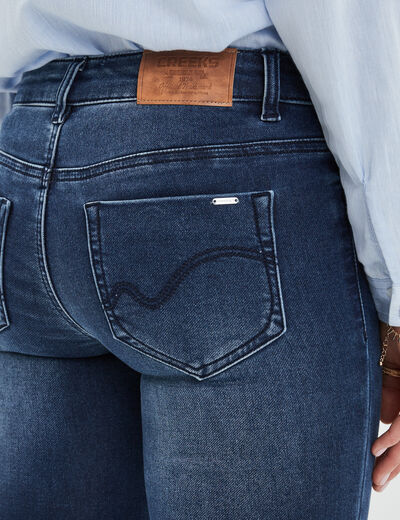 Jean stretch slim 7/8 ème denim brut femme