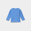 T-shirt col tunisien manches longues bleu lavande b&eacute;b&eacute; gar&ccedil;on