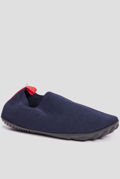 Chaussons avec perforations bleu marine garçon