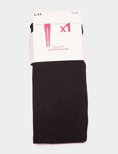 Collants intérieur polaire noir femme