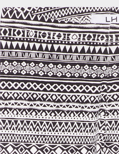 Legging long élastiqué coton noir fille