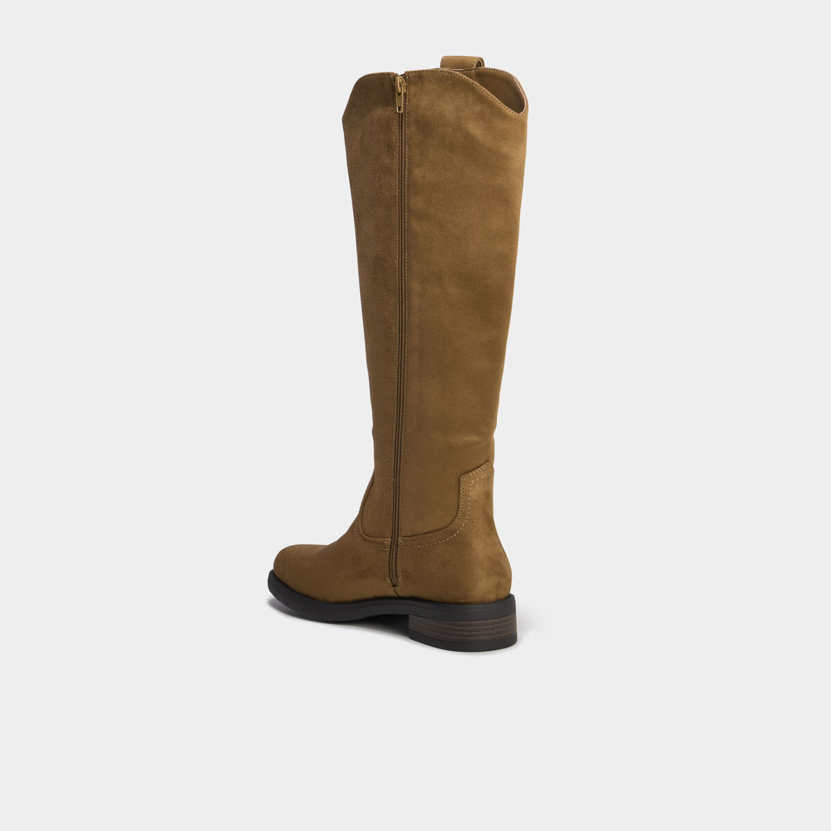 Bottes hautes zipp&eacute;es marron femme
