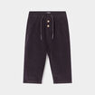 Pantalon velours 2 poches côtelé coton gris foncé bébé garçon