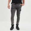 Pantalon skinny stretch 2 poches côtés denim gris homme