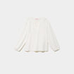 Blouse ajour&eacute;e manches 3/4 col tunisien blanc femme grande taille