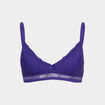 Soutien-gorge dentelle sans armatures violet foncé femme
