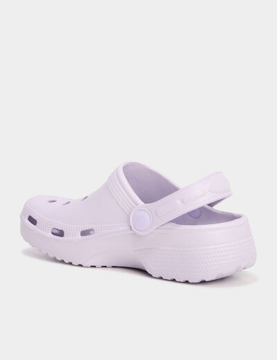 Sabots de plage mauve fille