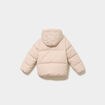 Doudoune chaude &agrave; capuche beige fille