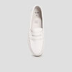 Mocassins en cuir blanc femme