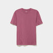 T-shirt droit en coton manches courtes mauve homme
