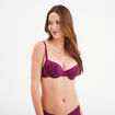 Soutien-gorge corbeille paddé dentelle rouge femme