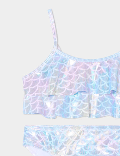 Maillot de bain 2 pièces parme fille