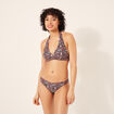 Haut de maillot de bain forme triangle multicolore femme