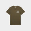 T-shirt col tunisien coton Trappeur vert kaki homme