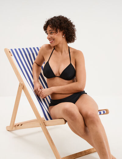 Haut de maillot de bain triangle coques noir femme