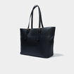 Sac cabas effet tress&eacute; noir femme