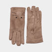 Gants avec pompons taupe femme