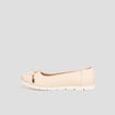 Ballerines crantées détail noeud sable femme