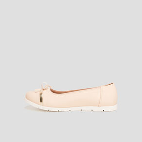 Ballerines crantées détail noeud sable femme