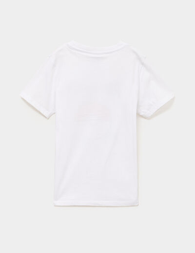 T-shirt manches courtes coton Pok&eacute;mon blanc gar&ccedil;on