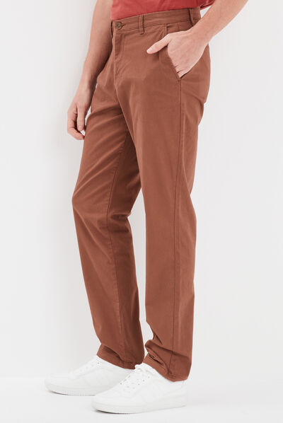 Pantalon chino camel homme