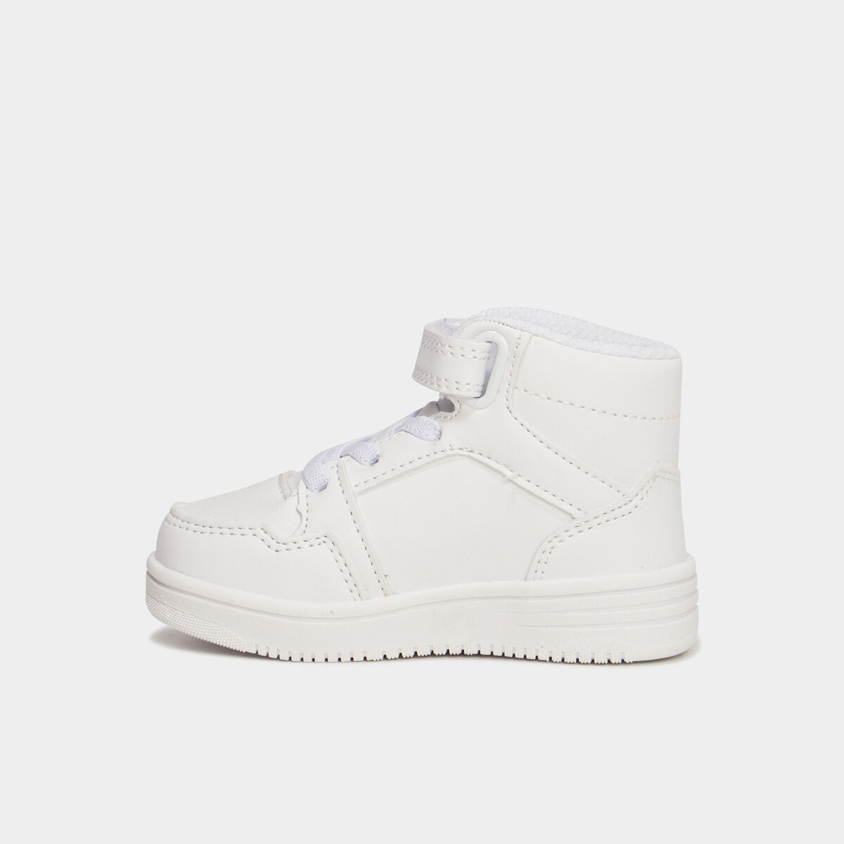 Baskets montantes à scratchs blanc bébé garçon