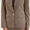 Veste blazer 2 poches marron femme