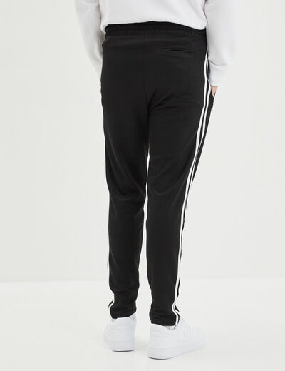 Pantalon de jogging stretch bandes côtés noir homme