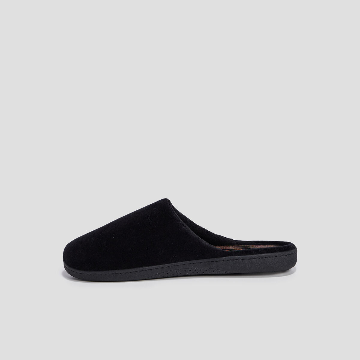 Chaussons mules Isotoner noir homme