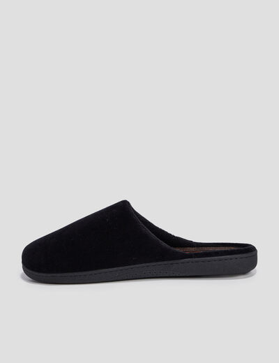 Chaussons mules Isotoner noir homme