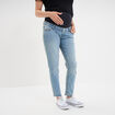 Jeans grossesse slim 7/8ème avec bandeau denim double stone femme maternité