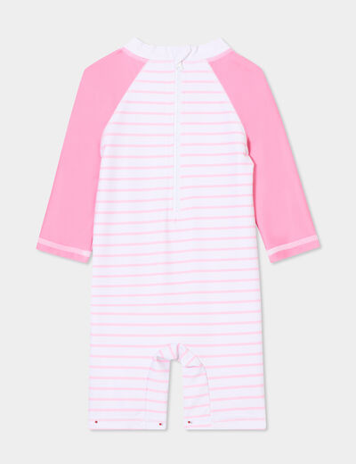 Combinaison de bain rose bébé fille