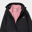 Parka 3-en-1 &agrave; capuche imperm&eacute;able noir fille