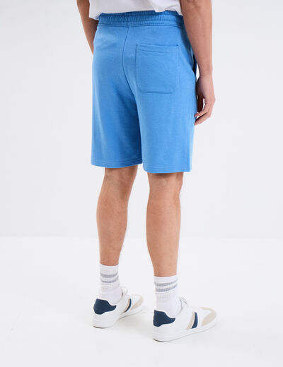Short de jogging en molleton bleu homme